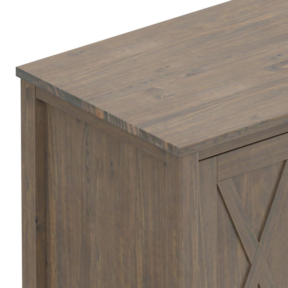 Ela Solid Wood 72" TV Media Stand, Smoky Brown