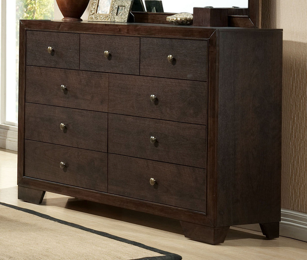 Dresser with 9 Drawers, Espresso