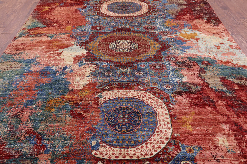 Modern Mamluk Hand-Knotted Wool Rug 8' 3" X 11' 5" - Q12410