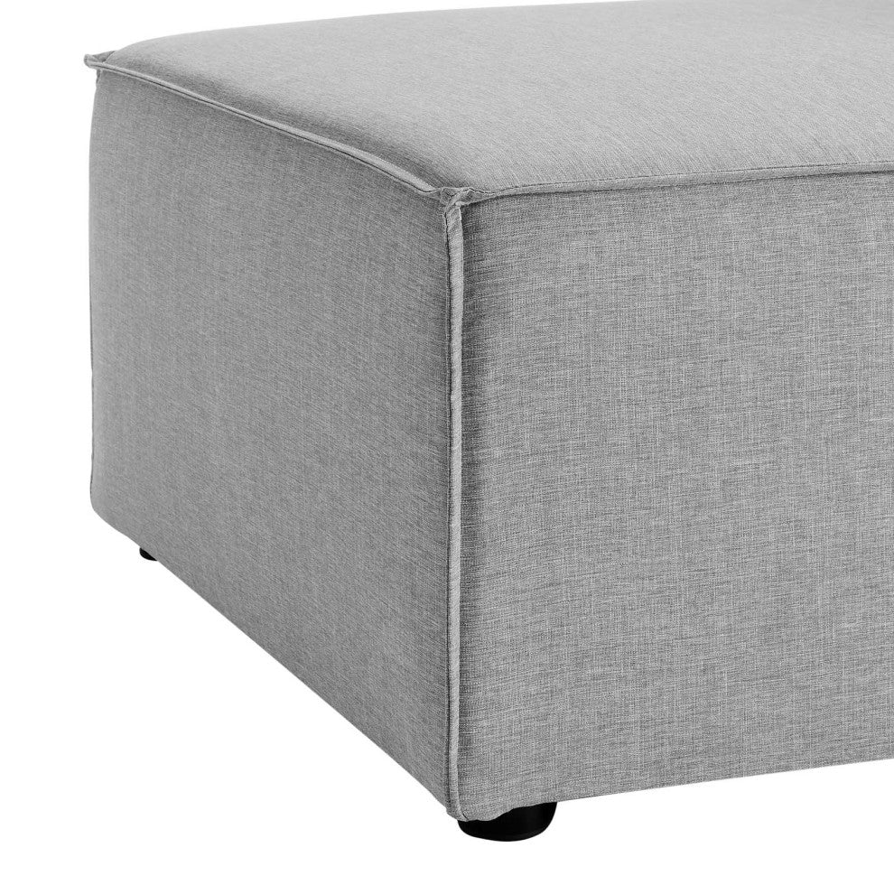 Lounge Sectional Sofa Set, Fabric, Gray, Modern, Outdoor Patio Cafe Bistro