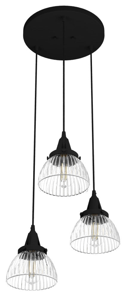 Cypress Grove Natural Iron 3 Light Round Cluster Ceiling Light Fixture