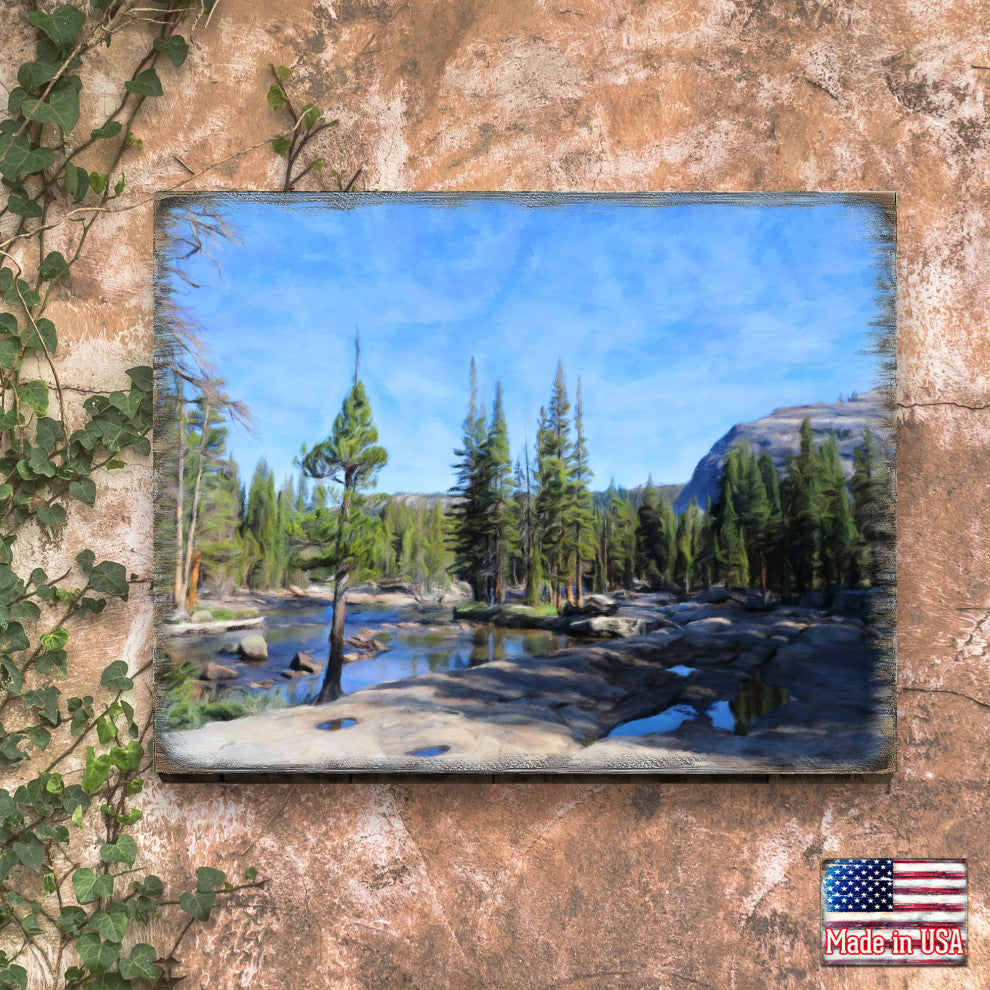 In the Mountains Art Wooden Wall Art, Small 12x9