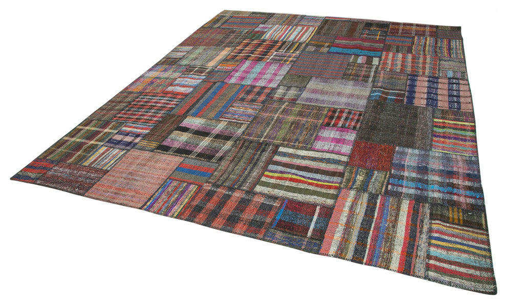 Rug N Carpet - Handmade Anatolian 10' 10'' x 13' 5'' Rustic Patchwork Kilim Rug