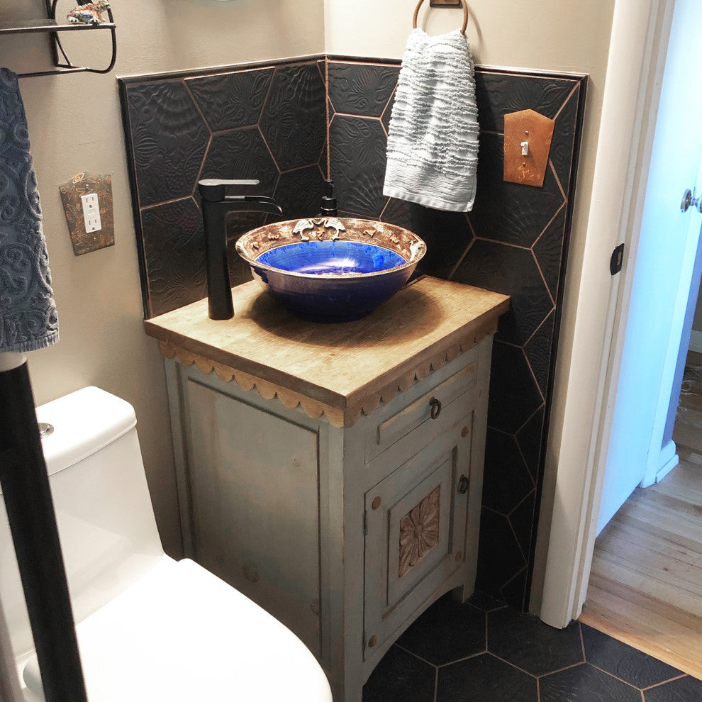 Gaudi Hex Porcelain Floor and Wall Tile, Black