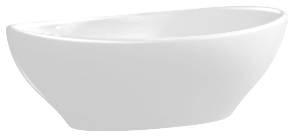 Fine Fixtures White Vitreous China Round Modern Vessel Sink