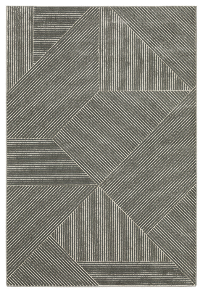 Oriental Weavers Raylan RAY08 Geometric Rug, Gray, 5'3"x7'6"