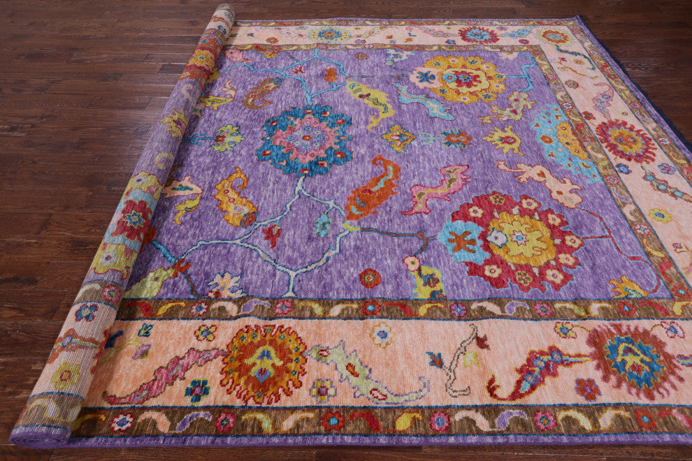 Turkish Oushak Hand-Knotted Wool Rug 9' 3" X 11' 9" - Q13540