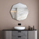 Frameless Beveled Octagonal Black Matte Finished Wall Mirror