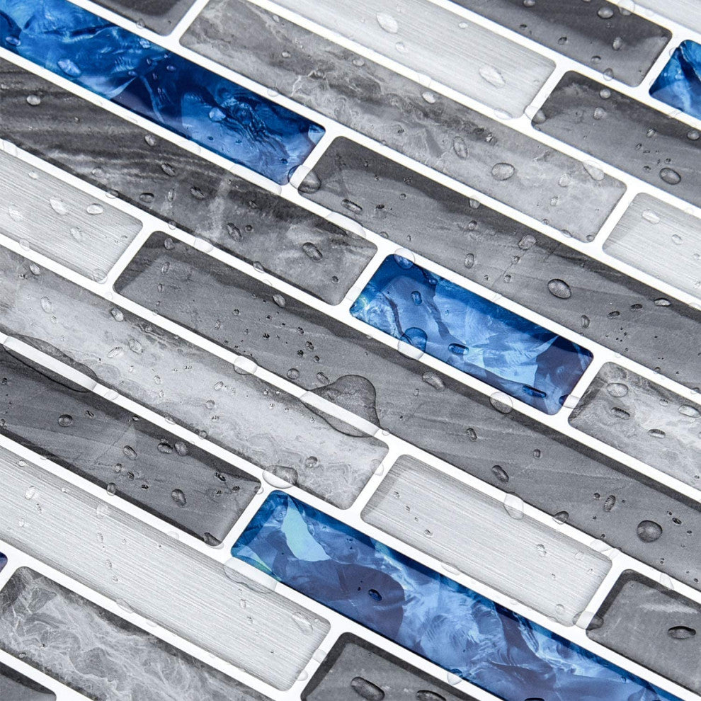 10 Pack Peel and Stick Kitchen Backsplash Self-Adhesive Wall Tile Stone Design