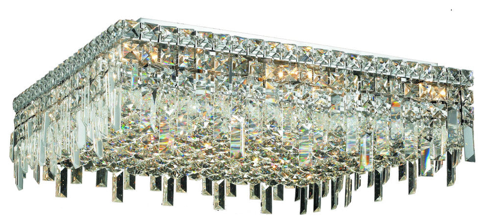 Elegant Lighting 2033 Maxime 13-LT Flush, Chrome/Royal Cut