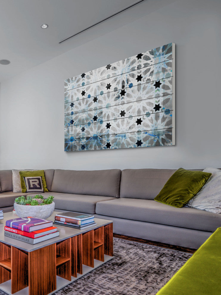 "Bornos" Print on White Wood, 60"x40"