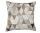 18"x18"x5" Superlative Gray Torino Kobe Cowhide Pillow