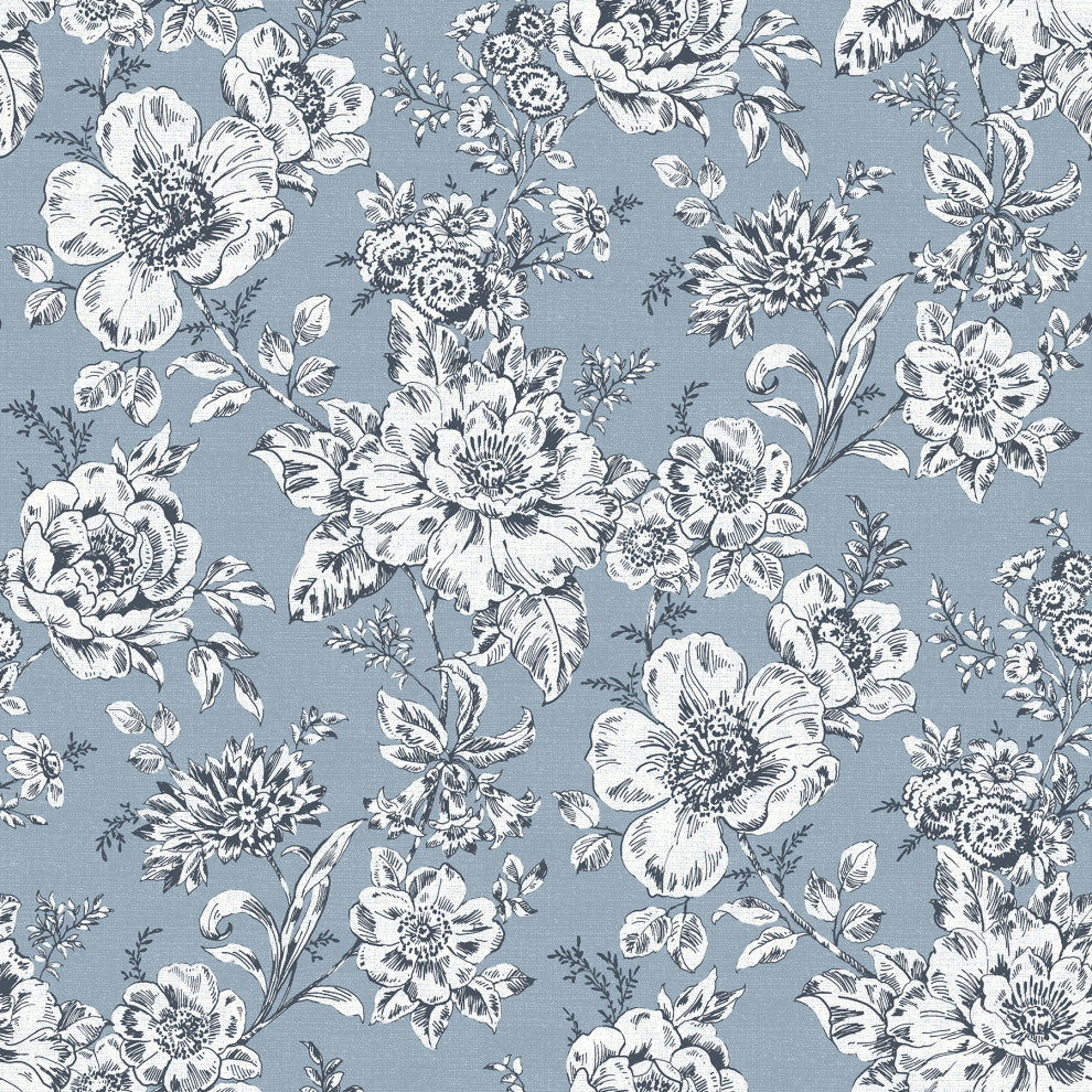 Blue Winifred Peel & Stick Wallpaper
