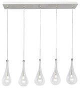 ET2 E23125 Larmes 31" LED Pendant - Polished Chrome / Clear Glass