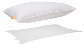White Goose Feather Pillow, Queen, Medium Support