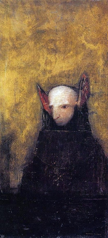 Odilon Redon The Monster, 15"x30" Wall Decal