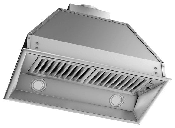 Castlewood Traditional Chimney Hood - Maple, 36", 900 Cfm Ventilator W/ Liner