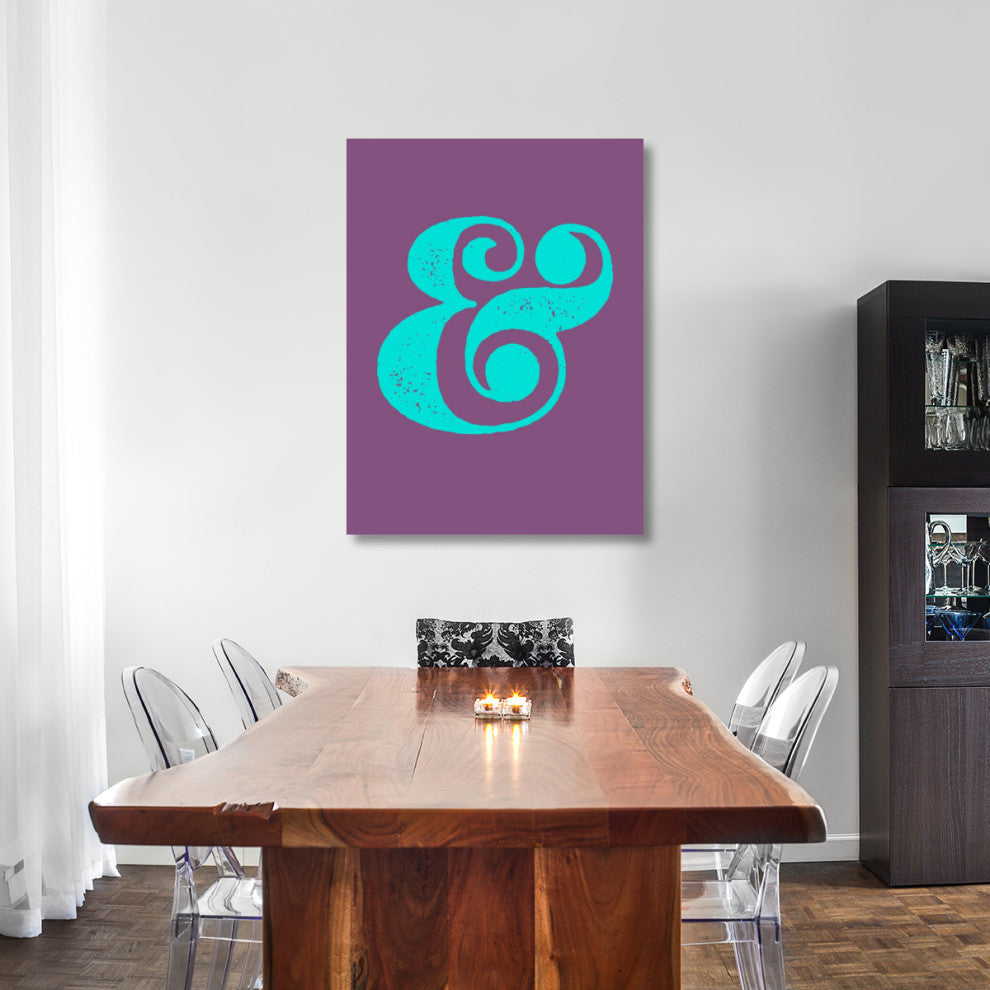 "Ampersand Poster Purple and Blue" Fine Art Print