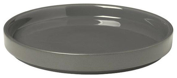 Pilar Dinner Plate, Set of 4, Pewter, Dark Gray, 11"