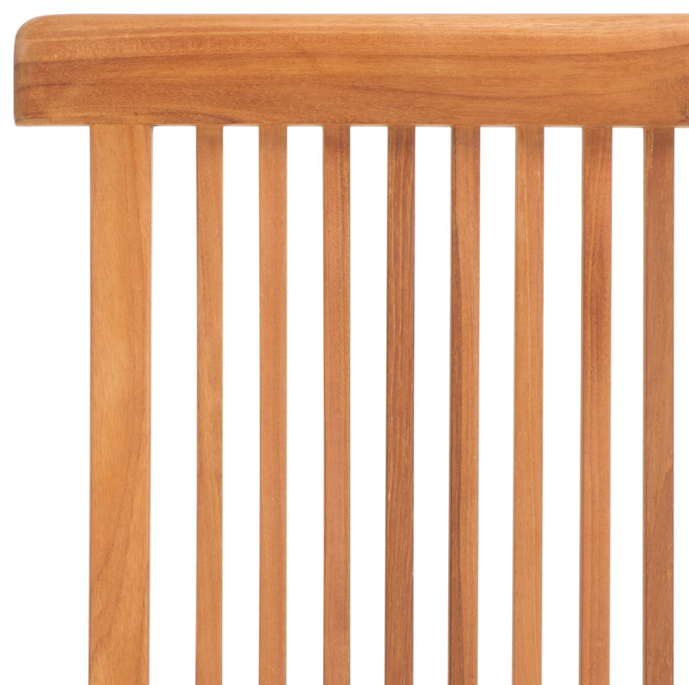 Safavieh Indoor-Outdoor Holly Solid Teak Folding Chair, Set of 2, Natural