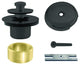 Twist & Close Universal Tub Trim With One-Hole Faceplate In Powder Coated Black