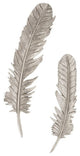 Feathers Wall Art, Silver Leaf, Set of 2