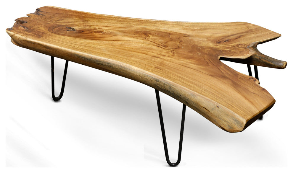 Badang Carving Coffee Table, Natural Lacquer