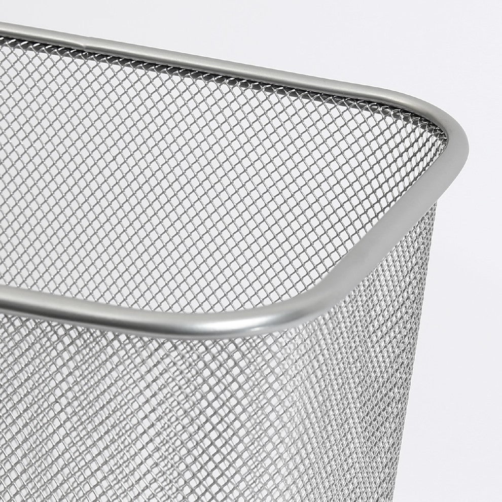 YBM Home Steel Mesh Rectangular Open Top Waste Basket Bin Trash Can 8x12x12"