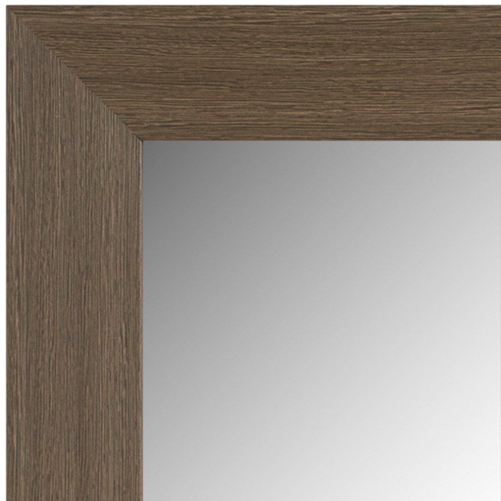 Pendleton Framed Wall Mirror, Grey Oak, 28" X 54"