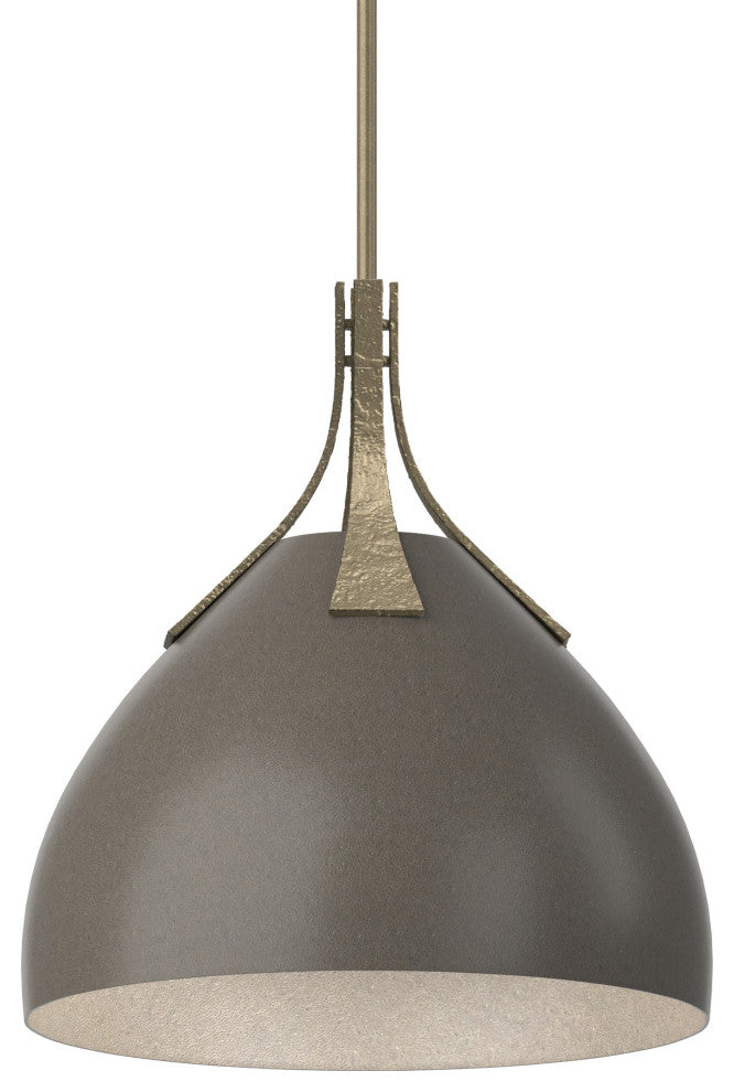 Summit Pendant, Soft Gold Finish, Dark Smoke Accents, Standard Overall Height