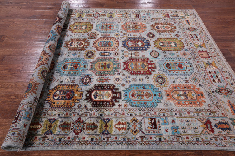 6' 10" X 9' 6" Fine Turkmen Ersari Handmade Wool Rug - Q12207