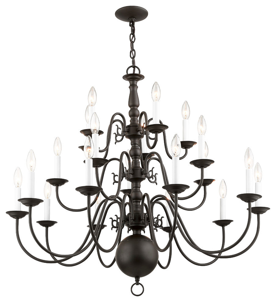 Williamsburgh Chandelier, Bronze, Bronze