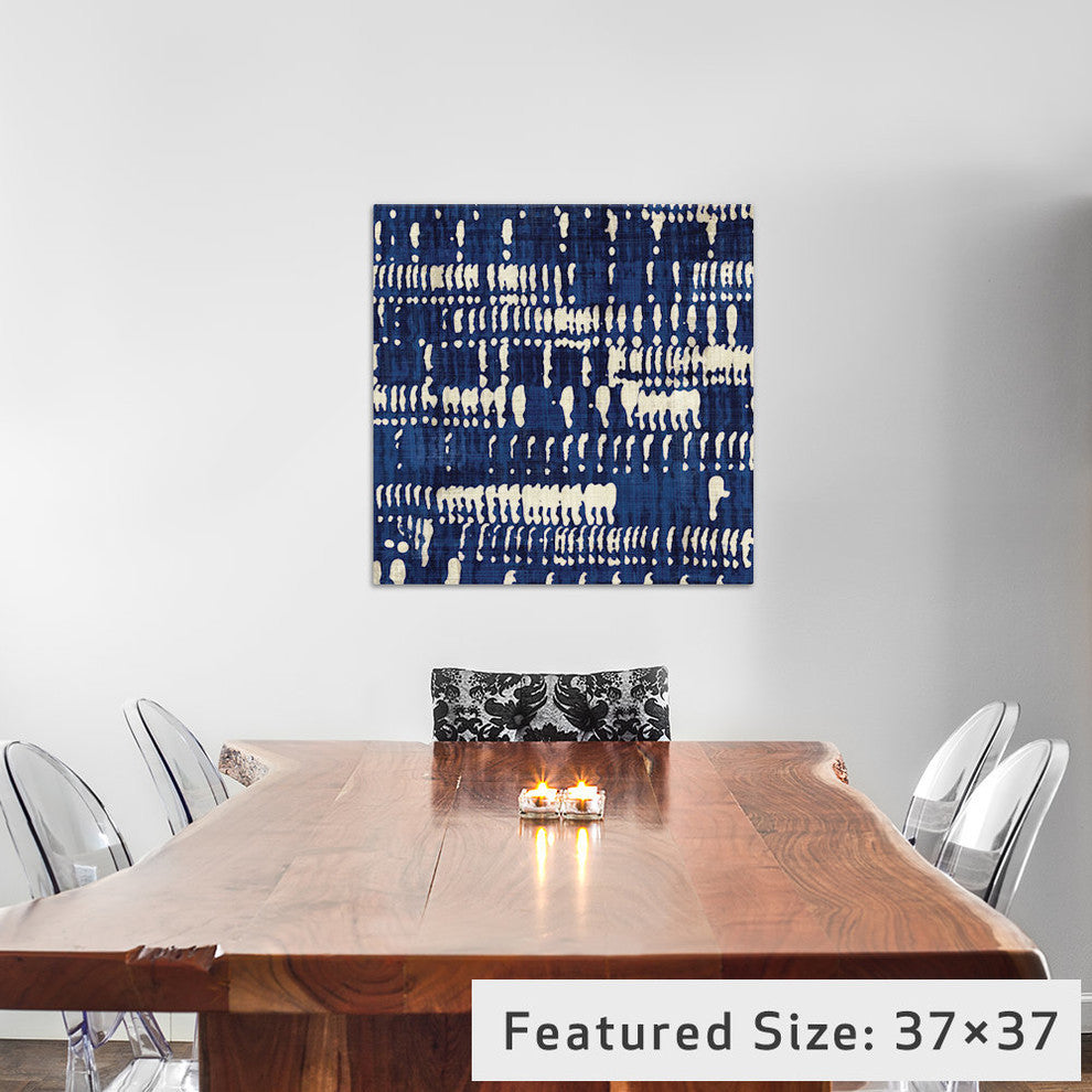 "Indigo Batik IV" by Wild Apple Portfolio, 26x26x1.5