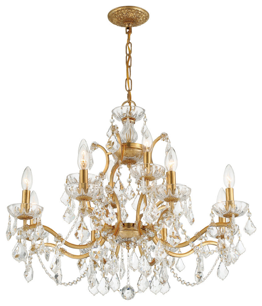 Filmore 12-Light Antique Gold Chandelier