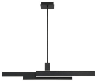 1 Light Modern Island Light, Matte Black