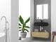 Rosaria 24" Wall Mounted Porcelain Sink, Matte Black, Single Faucet Hole