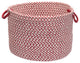Outdoor Houndstooth Tweed, Sangria Utility Basket, 14"X10"