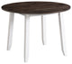 Kona 42" Drop Leaf Table, Gray and White