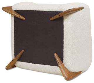 Alpine 44" Sherpa Arm Chair, Ivory White Boucle