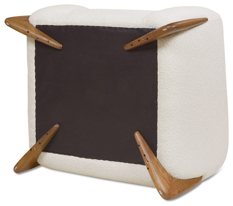 Alpine 44" Sherpa Arm Chair, Ivory White Boucle