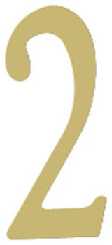 3" Brass Self Adhesive Address, Number 2