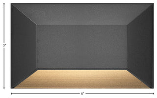 Hinkley Nuvi Medium Rectangular Deck Sconce, Black