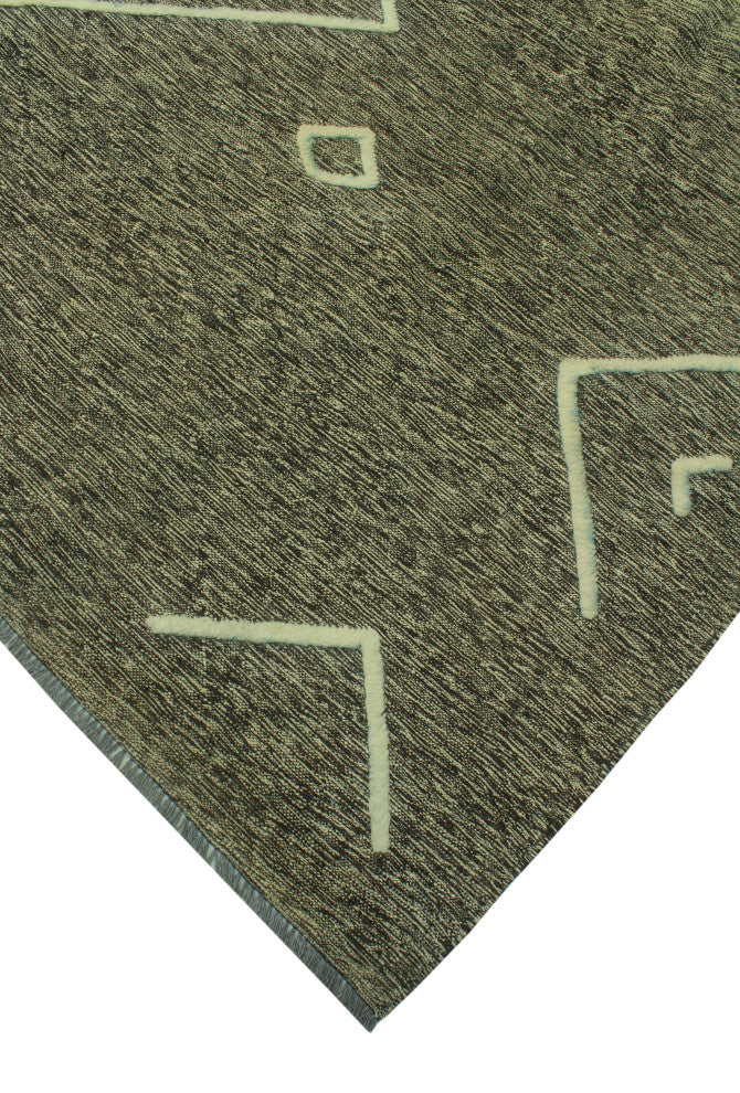 High-Low Kilim Emad Charcoal Rug