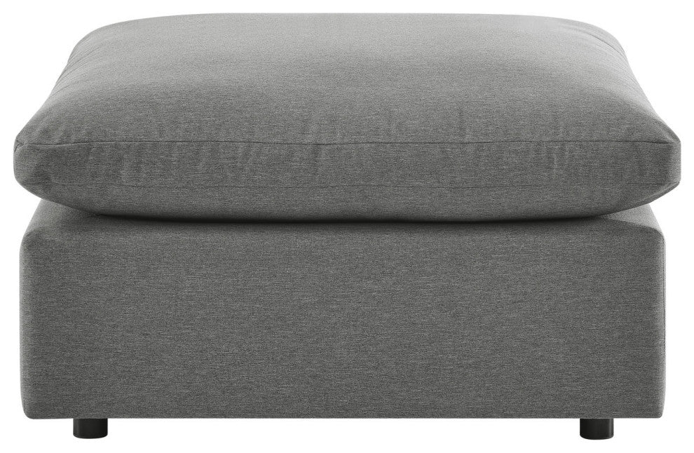 Modular Lounge Sectional Deep Sofa Set, Charcoal Gray, Modern, Outdoor