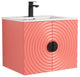 Pellabay Bath Vanity, Fluted Circular Doors Sink Included