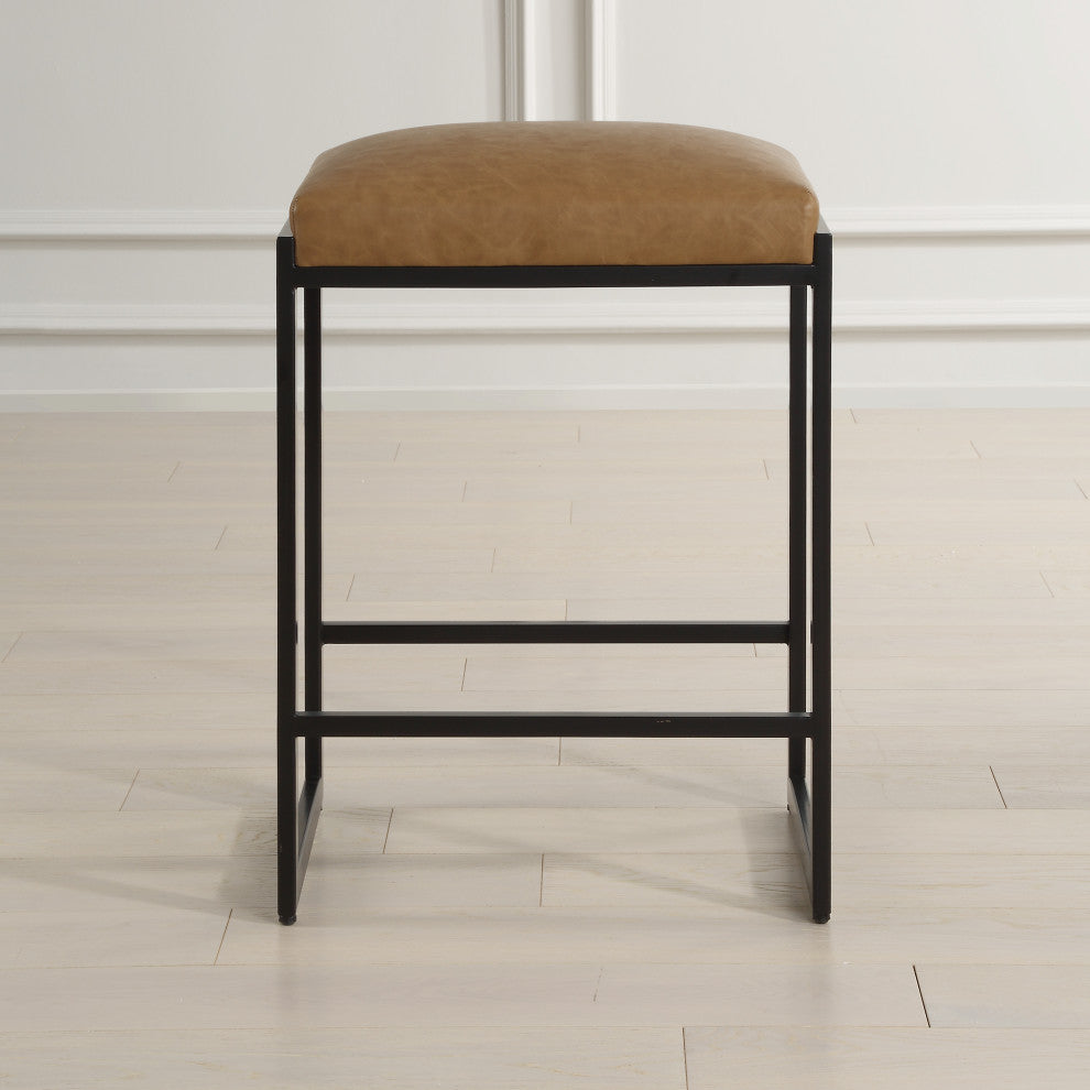 Uttermost - 23446 - Counter Stool - Atticus - Satin Black