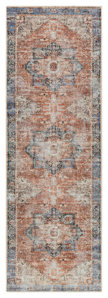 Hauteloom Rosman Distressed Washable Rug, 2'7"x18' Runner