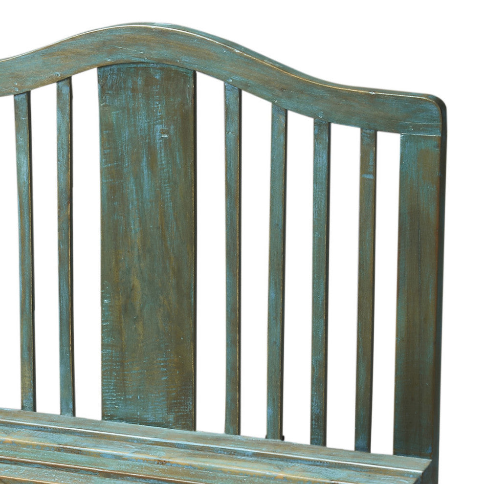 Butler Roseland Blue Solid Wood Bench