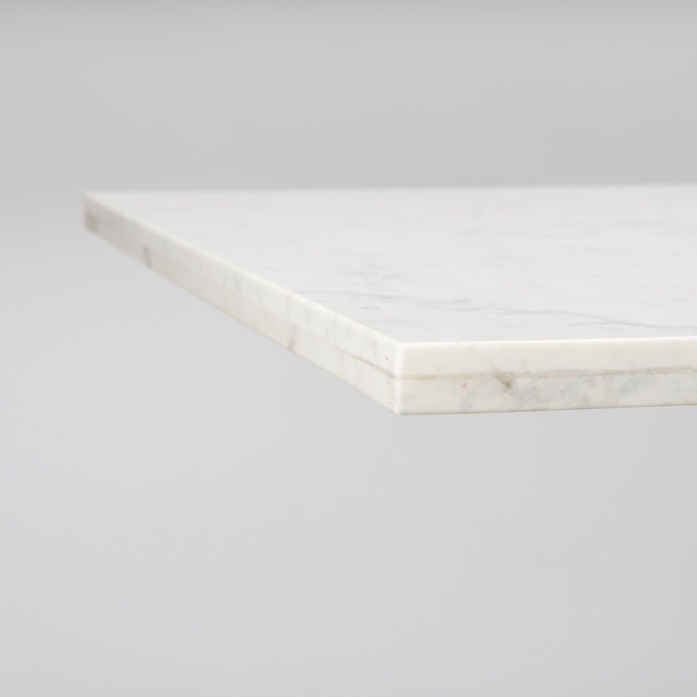 Maxton 79.0L x 39.0W x 30.0H Marble Top Dining Table