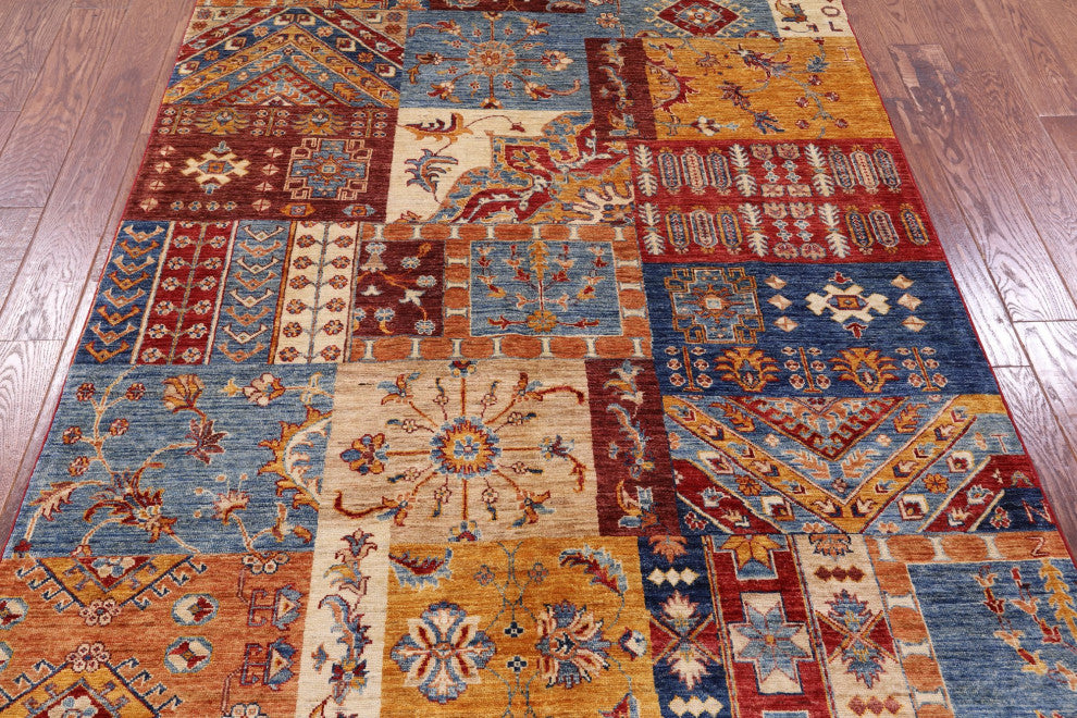 5' 2" X 6' 9" Handmade Super Kazak Wool Rug Q11026